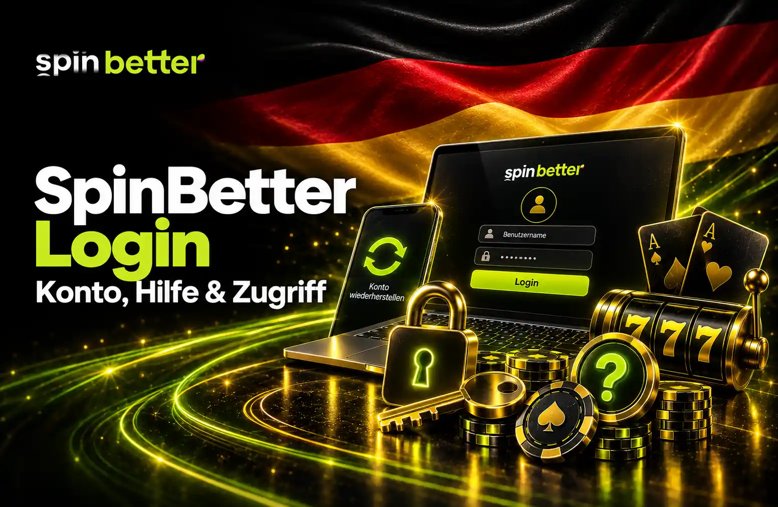 SpinBetter Login und Kontozugang wiederherstellen